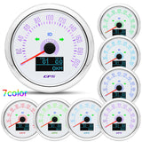 85mm GPS Speedometer Gauge With Antenna 0~200KMH 7 Color BackLight Trip ODO COG Odometer+Turn Light for Marine Car 12V 24V