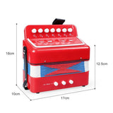 7 Keys 2 Bass Small Accordion Educational Musical Instrument Christmas Birthday Gift Toddlers Beginners