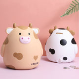 Cartoon Cute Cow Animal Shaped Piggy Bank Money Box Large Savings Box Birthday Children Gifts Toys Crafts Coins Box Home Decor