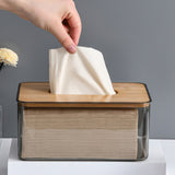 2PCS Nordic Simple Creatives Tissue Napkin Storage Box Ins Transparent