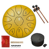 Tune Percussion Musical Instrument 8 Inch Steel Tongue Drum For Beginner Tune Hand Drum Pad Sticks Carrying Bag Percussion