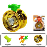 6 Colors Professional Yoyo Toy Aluminum Alloy Children Beginners Yo-Yos for Gift Yo-yo Finger Protector Accessories