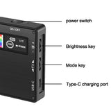 4400mAh 2500K-8500K RGB fill light photography light Rechargeable Camera Video Light RGB Lighting Vlog Light Fill Light Youtube