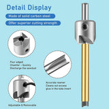7 Pieces Kit Pen Barrel Trimming System Mill Trimmer Set,Cutting Head Sleeve Adapter Hex Key Wrench