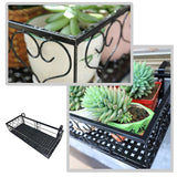 Iron Hanging Shelf Basket - Planter Pots Stand Holder for Balcony, 1-Tier
