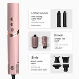 220v 5-in-1 Folding Hair Dryer Negative Ion Household Hot Air Comb Curling Iron Multi-functional Hair Comb
