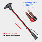 5Pcs 12AWG 30cm SAE Extension Cord Sidewall Port Weatherproof Panel Mount Flush Mountable for Motors Cars Trucks RVs Motorcycles