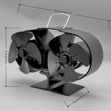1pc Powerful Wood Stove Fan - Heat Powered Fireplace Fan for Maximum Heat Distribution and Comfort