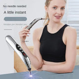 Charge three acupuncture head of the first five stick to nine charging laser meridian massage pen