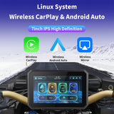 Ipx7 Waterproof 7 Inch Motorcycle Naviagtor 1000Nit Screen Support Wireless Carplay Android Auto Bluetooth Phone Navigation