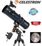 Celestron 31045 AstroMaster 130EQ 130mm F5 Newtonian Reflector Telescope - Fully-Coated Glass Optics Adjustable-Height Tripod