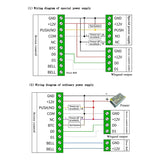 IP68 Waterproof Fingerprint Access Control System,Wiegand 26 PIN Code RFID Keypad With 5PCS IC Key Fobs,Backlight