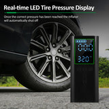 Cordless Mini Electric USB Pump Tire Iator Air Compressor for Car Bike Ball Iatables Auto Shut-Off with Pressure Gauge
