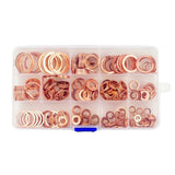 280PCS/Set Washer Copper Sealing Solid Gasket Washer Sump Plug Oil For Boat Crush Flat Seal Ring Tool M5-M20