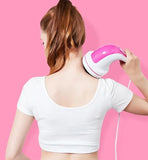 Multi-functional hand-held vibratory leg and abdomen massager, shank body massager