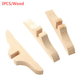 3PCS Screen Stand Solid Wood Base Partition Base Support Legs Support Bracket