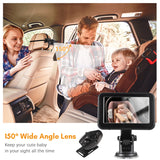 1080P High Definition Monitor for Baby Rear Facing Seat 150° Wide View Night Vision Car Mirror Camera