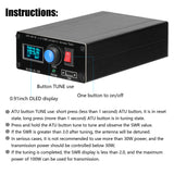ATU-100-0A 1.8-55MHz Mini Automatic Antenna Tuner 0.91inch OLED Display Aluminum Alloy Outcase with 1500MAh Battery