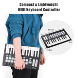 WORLDE Orca mini25 - Portable 25-Key USB MIDI Keyboard Controller with 16 RGB Backlit Trigger Pads and 8 Assignable Control Knobs