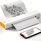 Portable wireless thermal Bluetooth mobile printer, inkless compact design