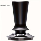 1pc 51/53/58mm Calibrated Espresso Tamper, Calibrated Coffee Tamper With Spring Aluminum Handle Stainless Steel Flat Base Coffee Mat
