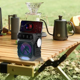 Outdoor Solar Torch Speaker HiFi Surround Sound with Flashlight Bluetooth-compatible 5.0 Wireless Speaker