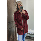 Women's Solid Lapel Loose Single Breasted Jacket
