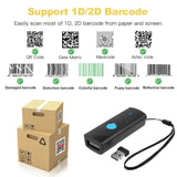 Holyhah M3 Mini Portable 1D 2D Bluetooth Barcode Scanner 2.4G Wireless QR Code Screen Image Reader for PDF417 Data Matrix