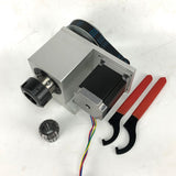 Pulley Drive Rotary ER32 Collet Chuck 4th A Axis Center Height 65MM CNC Engraving hine Woodworking Tools