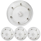 4Pcs Lazy Susan Turntable, 6 Inch Acrylic Turntable Bearing for Decorating Cookies, Clear Swivel Organizer, Base