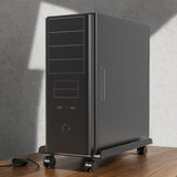 Computer with Rolg Caster Wheels Steel Heavy-Duty Tower Stand PC or Cart Office Desk Accessories