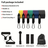 Resistance Bands Set, Exercise Bands With Door Anchor, Handles, Carry Bag, Legs Ankle Straps For Resistance Training
