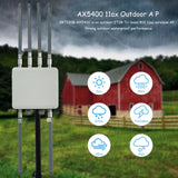 Industrial Grade 20Km Long Distance 2.4G 5.2G 5.8G Tri-Band 5400Mbps 6 Router Wireless Ap Wifi Outdoor Access Point