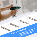 7Pcs Set Bit Screwdriver Drill Bits Screw Driver Magnetic 1/4Inch Hex Shank Hand Tools Five-Pointed Star Bore Hole