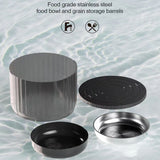 4L Button Smart Automatic Feeder With Stainless Steel Timing Voice For Dog Cat Auto Feeding Bowl Pet Dry Food Dispenser