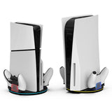 Dual-controller Charging Magnetic Dock Dual Controller Charger Station with Ambient Ps5 Console for Game