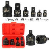 Convertor Reducer Hand Wrench Set 1/4 1/2 3/8 3/4 Impact Socket Adaptor for Car Bicycle Garage Repair Tool
