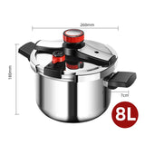 Thickened Pressure Cooker - For All Hob Types, Secure Locking, Fast Heating