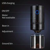1pc Coffee Grinder Electric Burr, Small Cordless Coffee Grinder Mini With Multi Grind Setting, Portable Coffee Bean Grinder Automatic