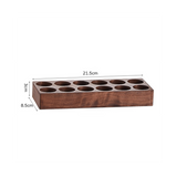Single Dose Storage Tubes Coffee Bean Cellar Wooden Display Stand and Funnel Espresso Accessories