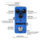 KOKKO FVB2 VIBRATO/FCH2 CHORUS Pedal Portable Effector Vibrato Mini Single Electric Guitar Effect