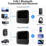 Aptx HD LL Low Latency Bluetooth Receiver Transmitter BT 5.2 RCA 3.5mm Jack AUX Wireless Audio Adapter Handsfree Call For TV PC