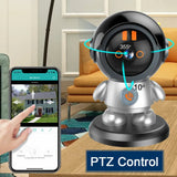 AEVYVKV PT302 One Click Call Humanoid Detection Cloud Storage H.265 WiFi IP Camera with Two Way Audio Night Vision Sound Warning