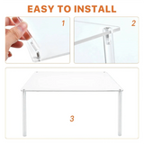 Acrylic Cupcake Stand, 3 Pcs Square Clear Stand Table Set for Food Cake Pizza Dessert Display