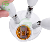 E27 screw mouth one turn multiple head lighting holder base converter DIY lamp accessories