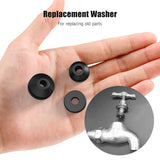 Washers, 58-Pack Flat Beveled Rubber Faucet Washers and Brass Bibb Screws Assortment Replacement Kit