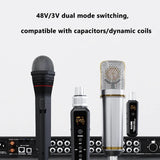 Microphone Converter Wireless Mic Transmitter+Micro Phone Receiver System XLR Adapter UHutomatic for Condenser Dynamic Audio