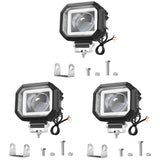 40W Motorcycle Spotlight 12-80V Auxiliary Headlight White Yellow LED Fog Lights Waterproof Mini Projector Driving Light