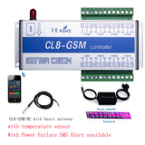 GSM Remote Controller ON/OFF Switch CL8-GSM 8 Channel Relay Output Support Temperature Humidity Monitoring