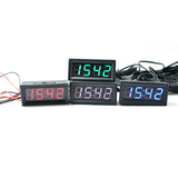 0.56" Digital 5~60v Voltmeter Clock Meter Inside / Outside Temperature Double Sensors for Automotive Motorcycle